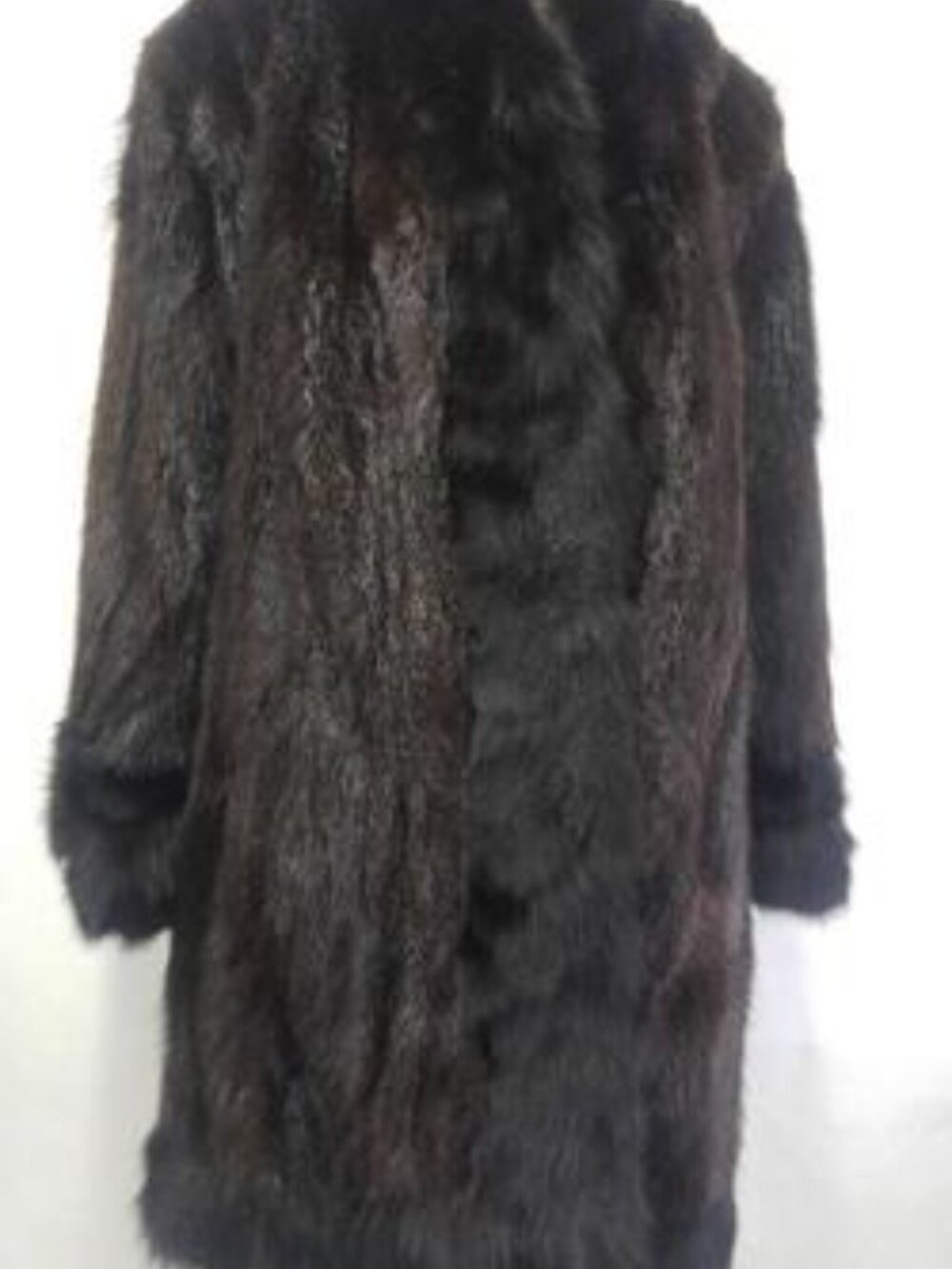 BRAND NEW DARK BROWN BEAVER & FOX FUR COAT JACKET WOMEN WOMAN SIZE 14-16